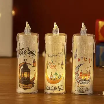 Ramadan Decoration Flameless LED Candle Light (1 pc)